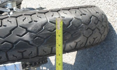 Locked tire contact patch